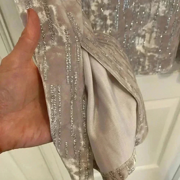 Halogen Womens Velvet Velour Grey Blouse - Picture 4 of 6